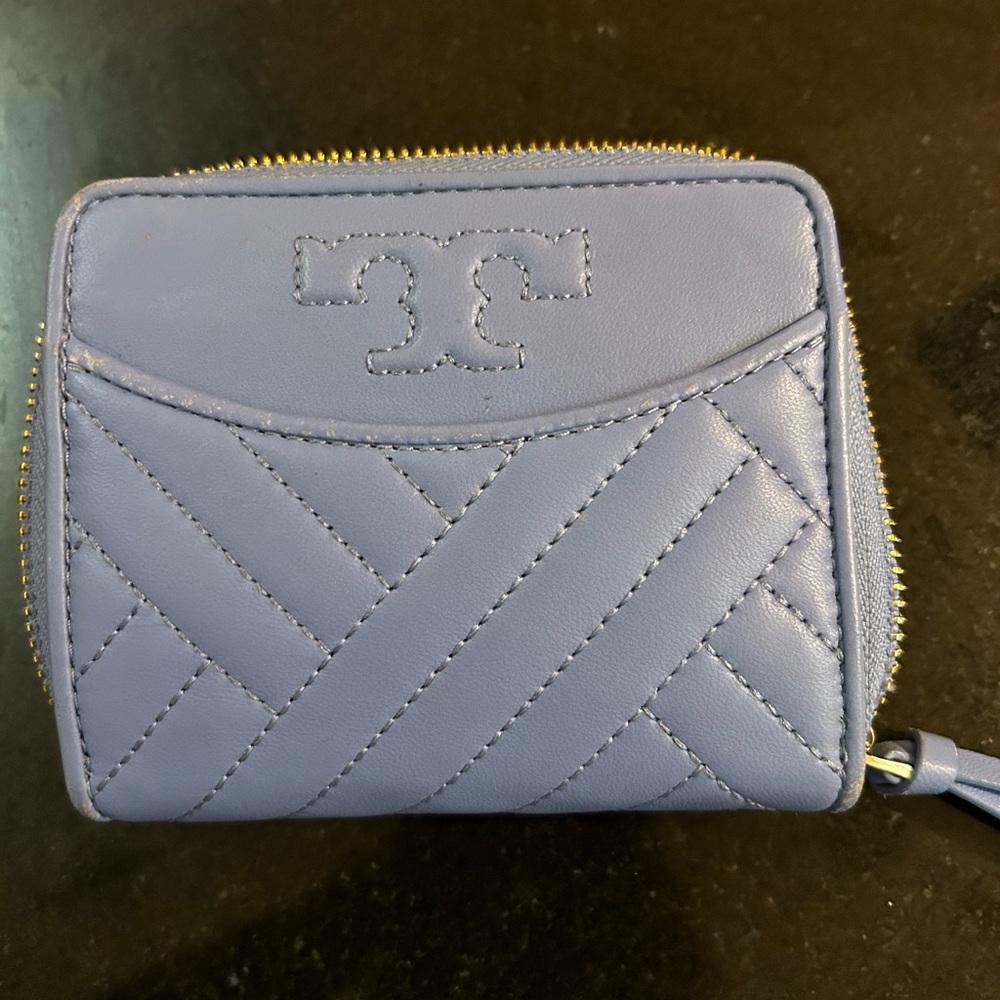 Light blue Tory Burch wallet